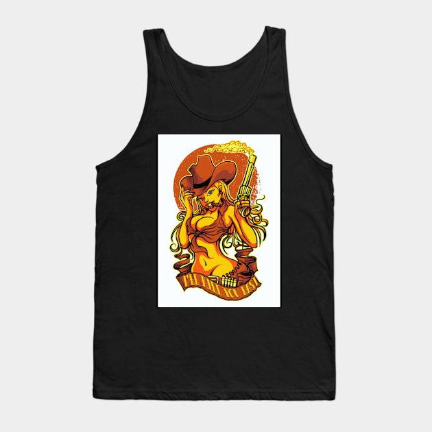 Cow Girl Tank Top by PunkHazard1298